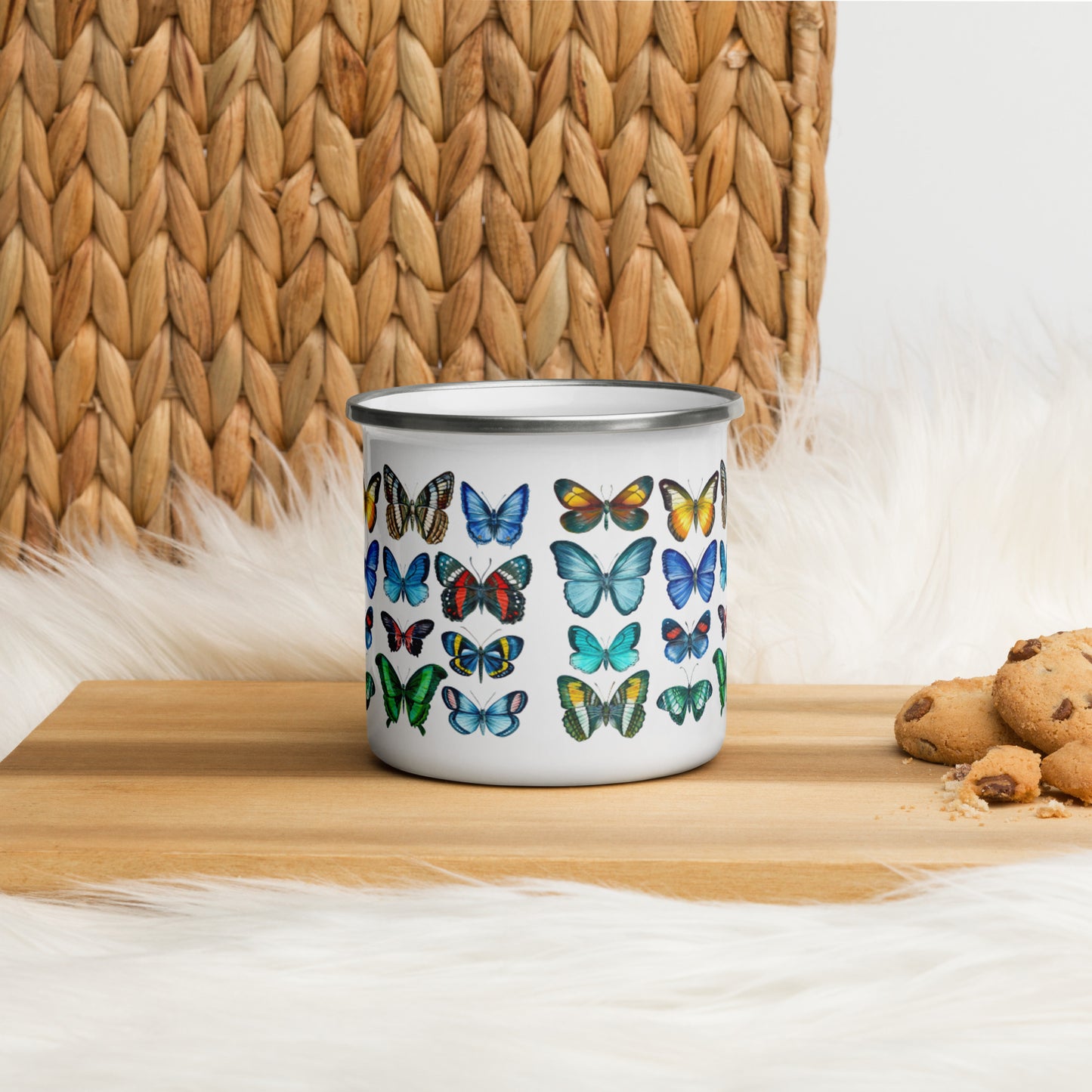 Butterfly Enamel Mug