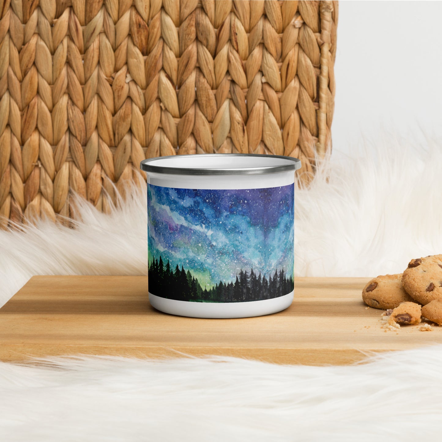 Watercolor Galaxy Enamel Mug