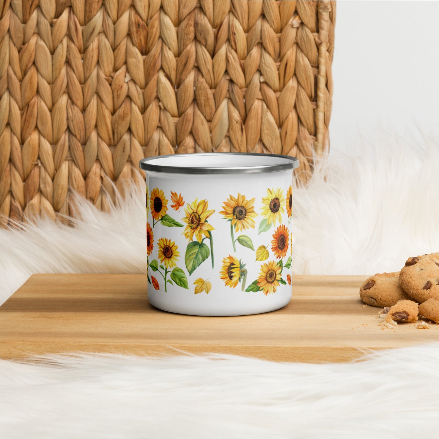 Sunflower Enamel Mug