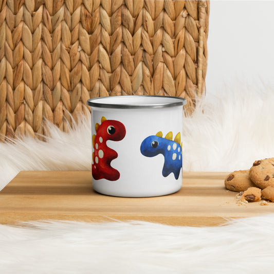 Cute Dinosaur Enamel Mug