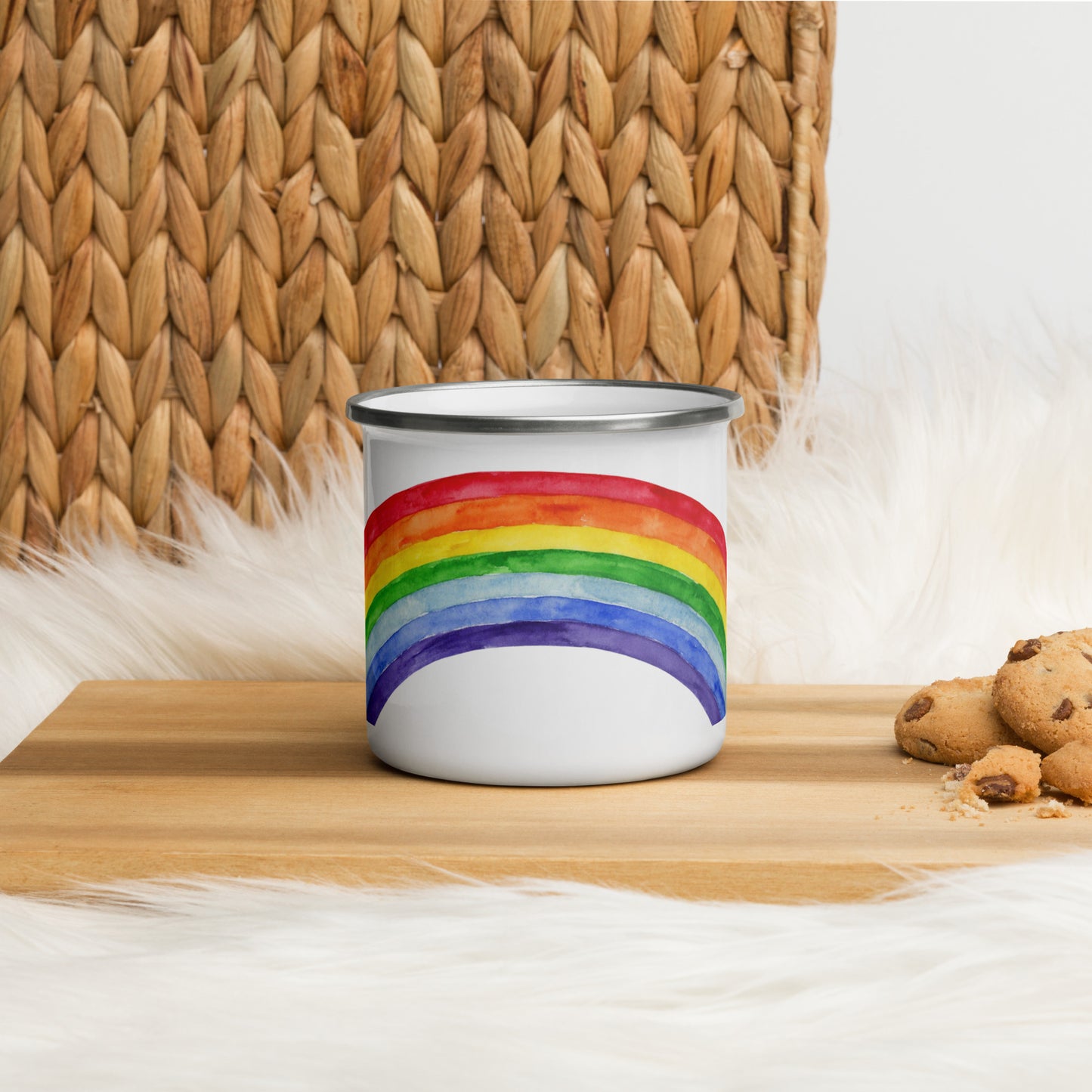 Rainbow Enamel Mug