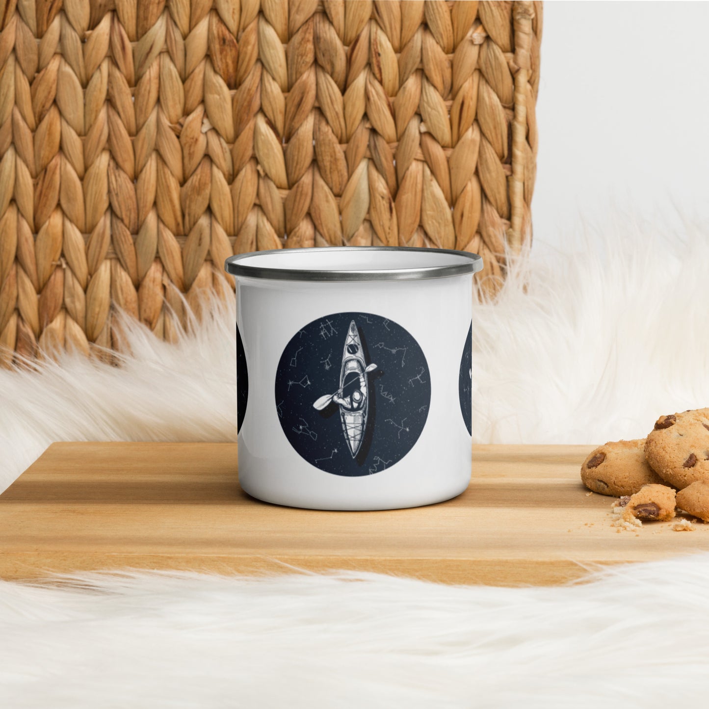 Constellations Kayak Enamel Mug