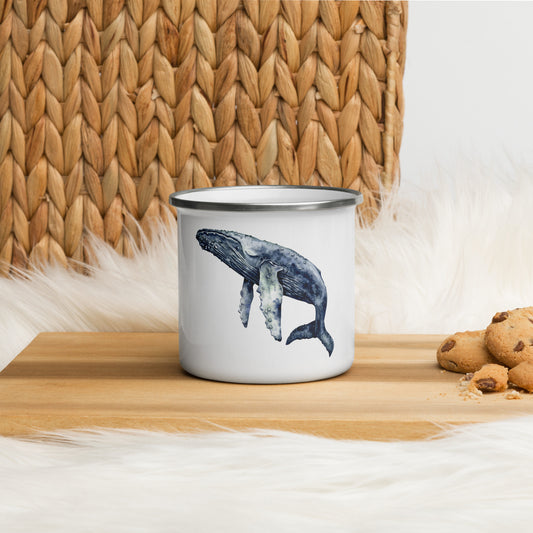 Blue Whale Enamel Mug