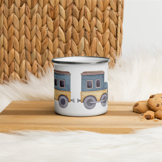 Train Enamel Mug