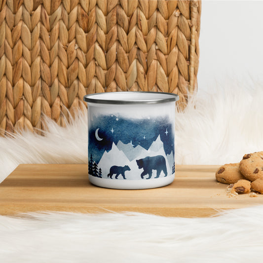 Bear Family Enamel Mug