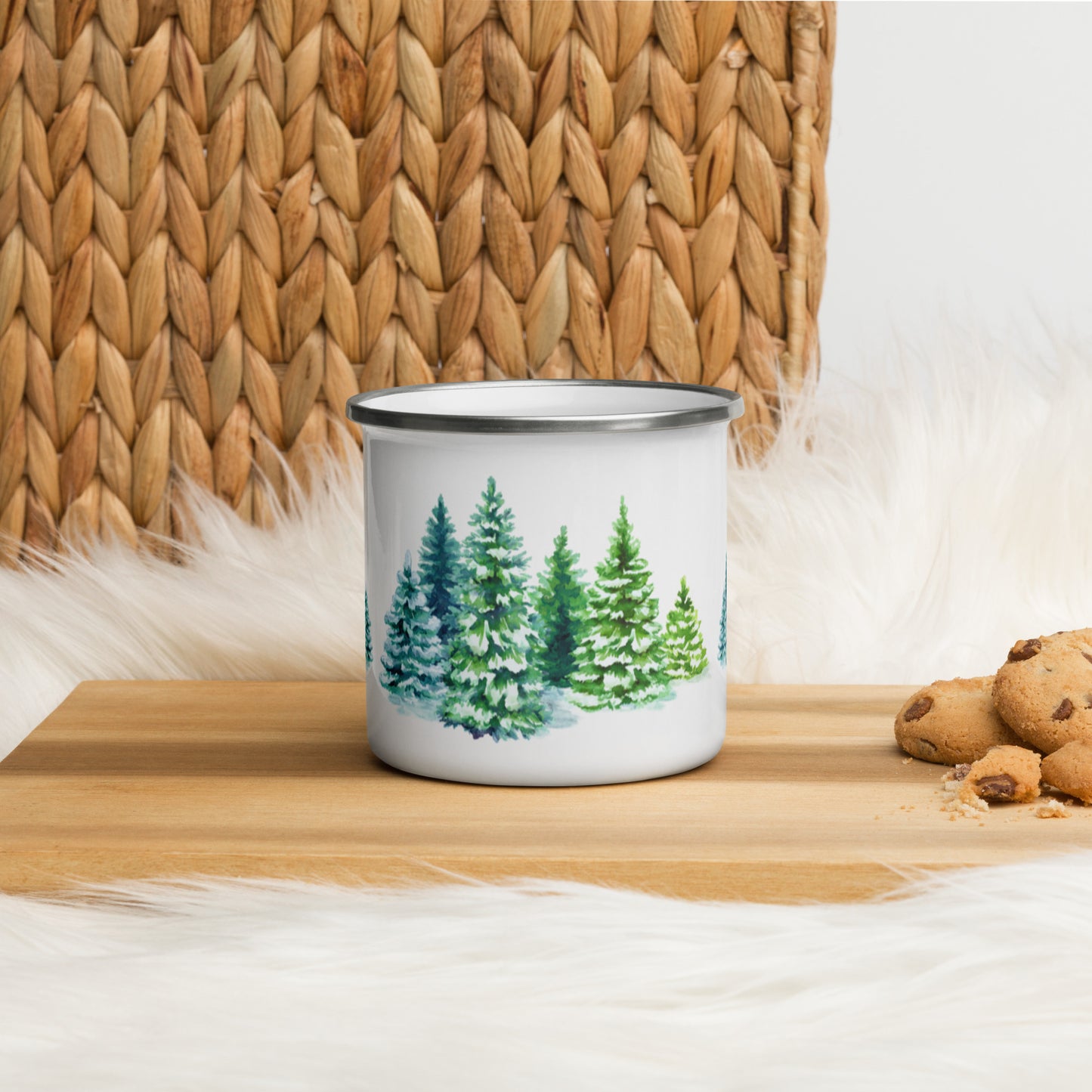 Winter Trees Enamel Mug