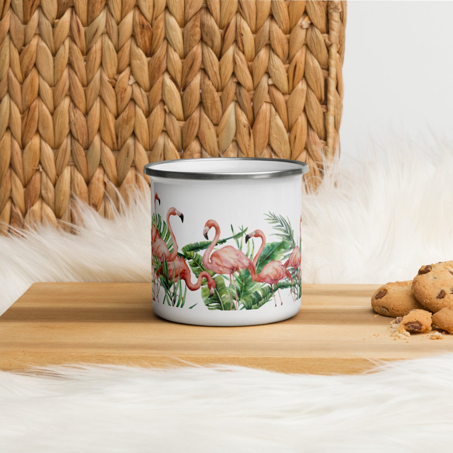 Flamingo Enamel Mug