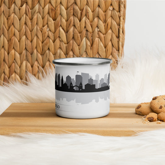 San Diego City Skyline Enamel Mug