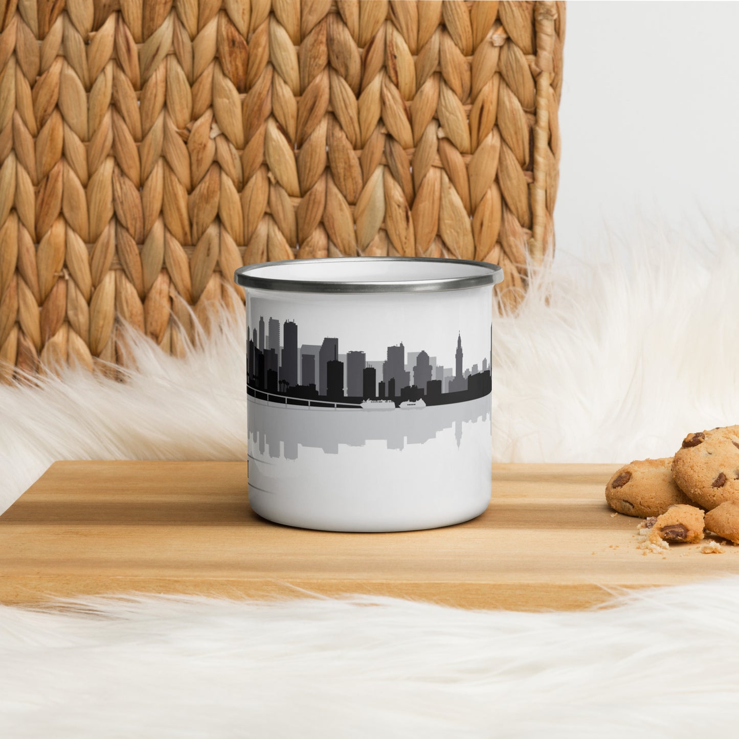 Miami City Skyline Enamel Mug