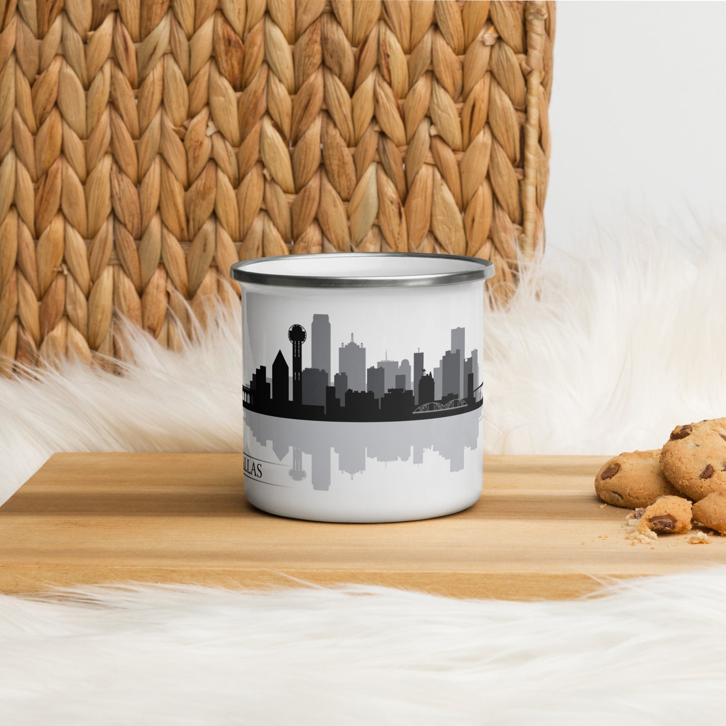 Dallas City Skyline Enamel Mug