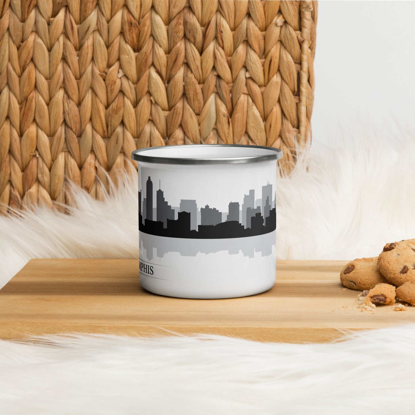 Memphis Tennessee City Skyline Enamel Mug