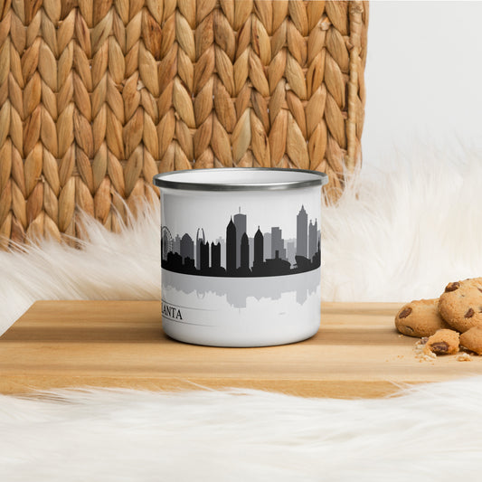 Atlanta Georgia City Skyline Enamel Mug