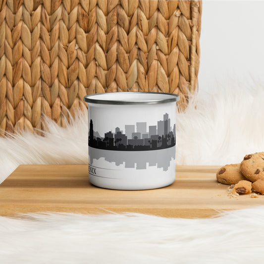 Phoenix Arizona City Skyline Enamel Mug