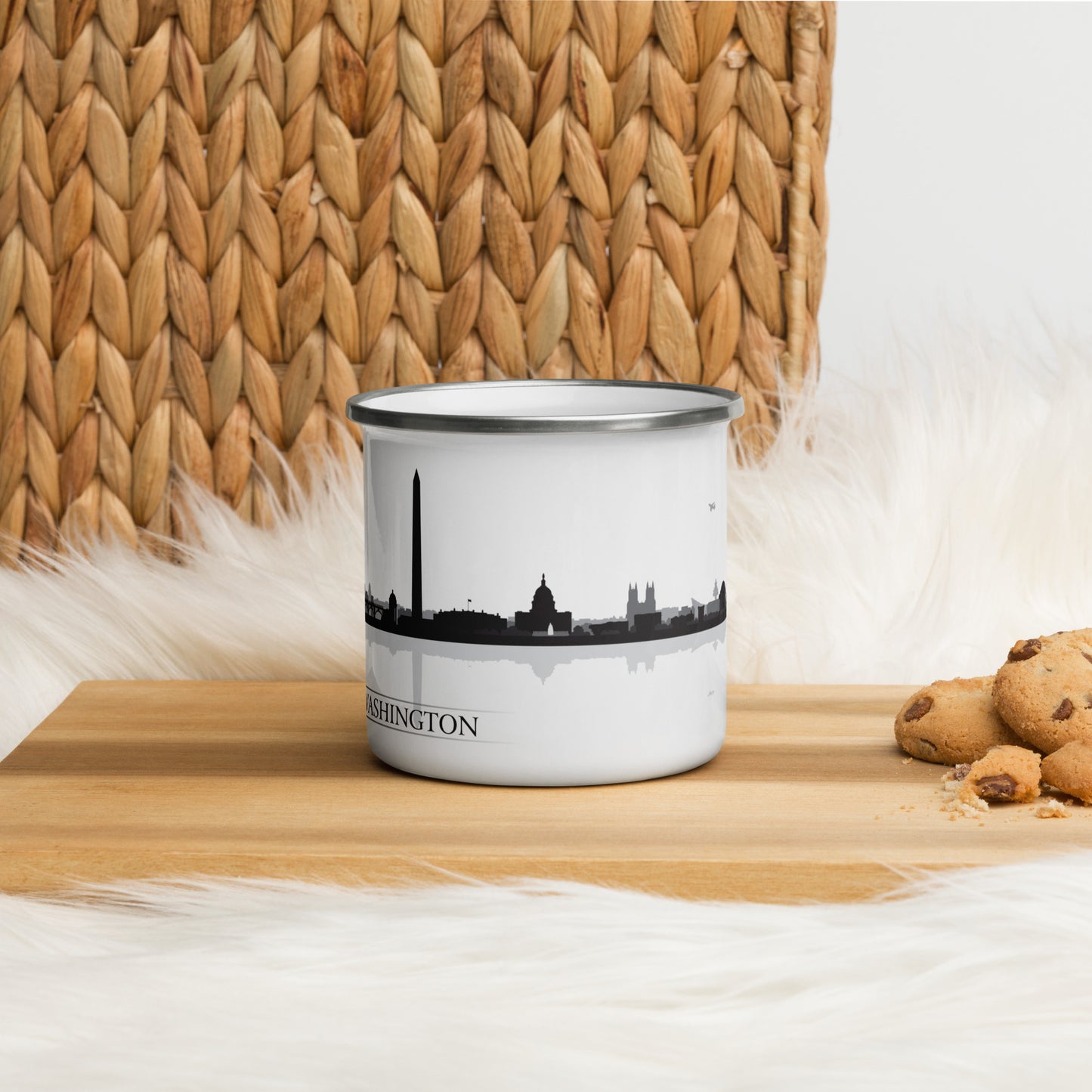 Washington DC City Skyline Enamel Mug