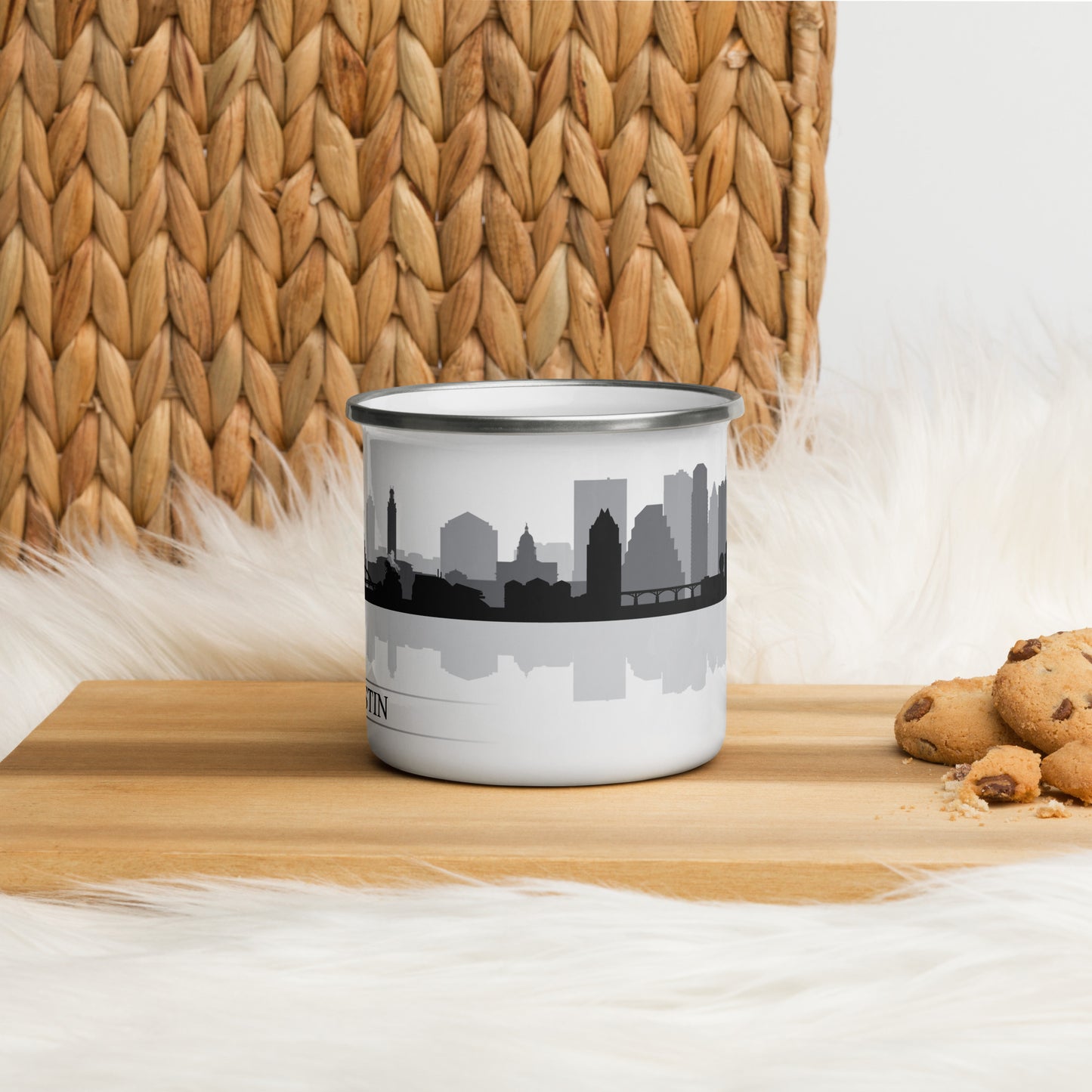 Austin Texas City Skyline Enamel Mug