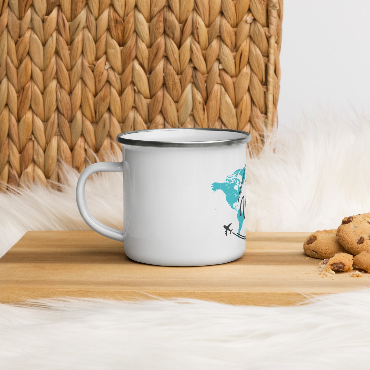 Bon Voyage Enamel Mug