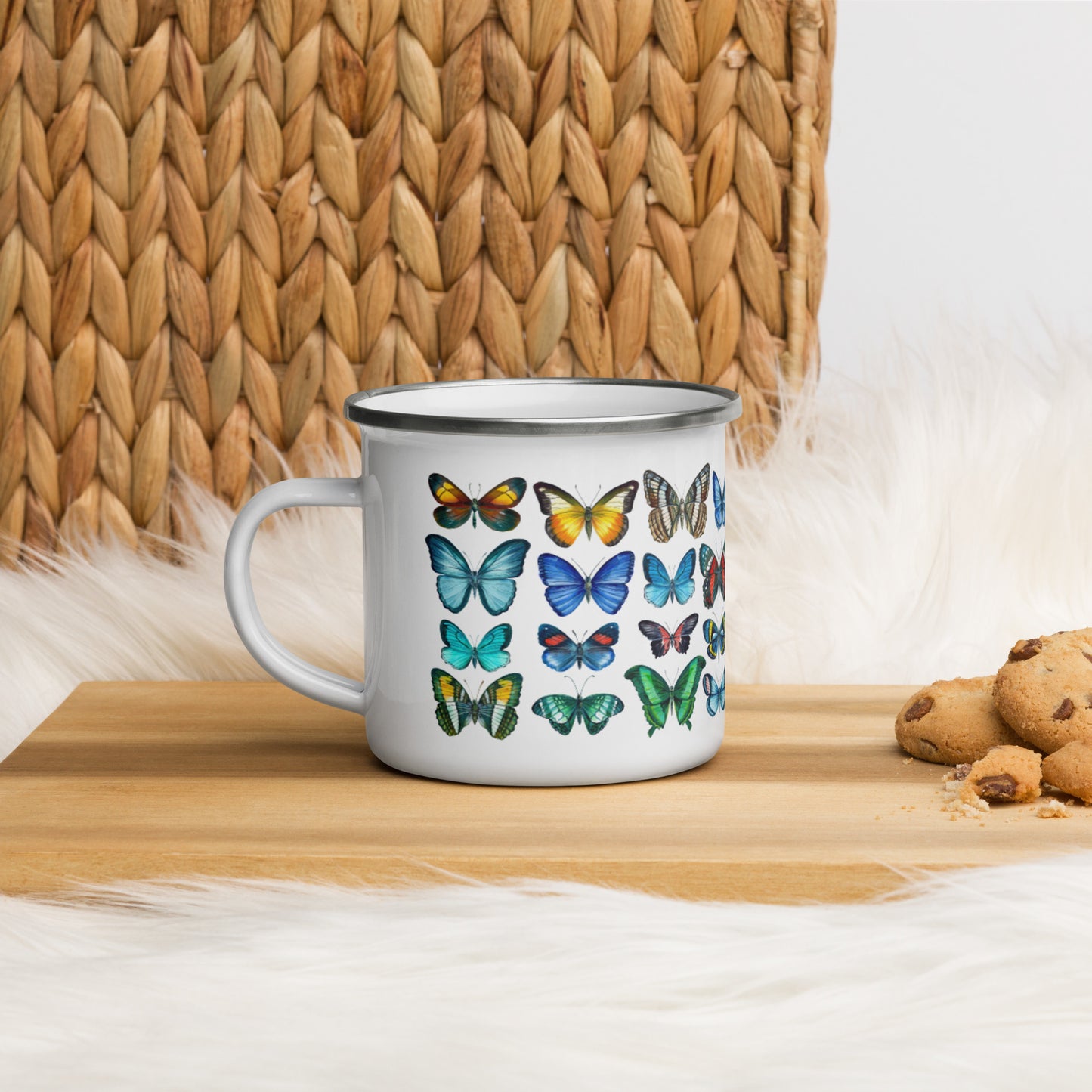 Butterfly Enamel Mug