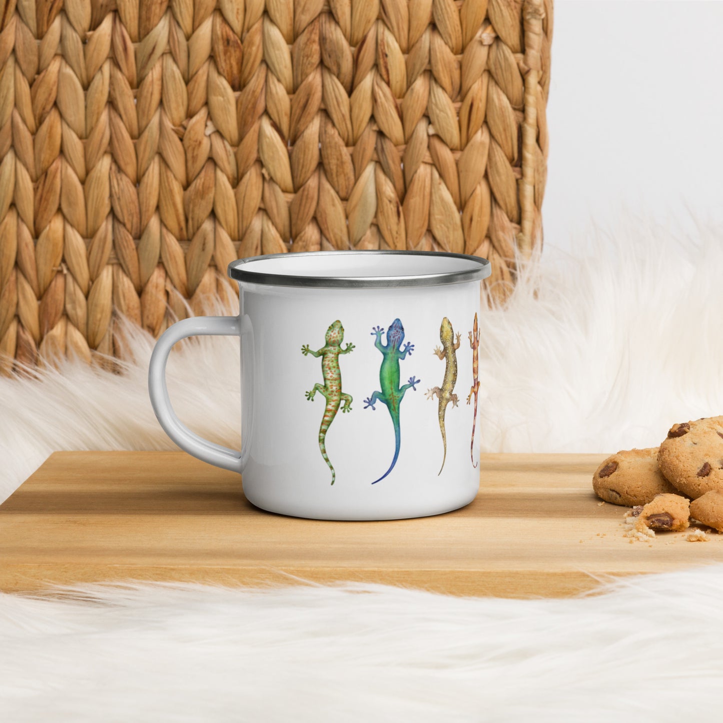 Gecko Lizard Enamel Mug