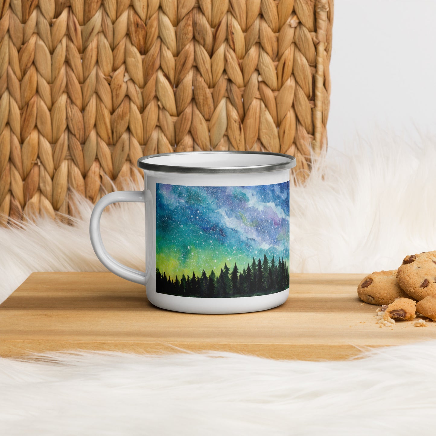 Watercolor Galaxy Enamel Mug