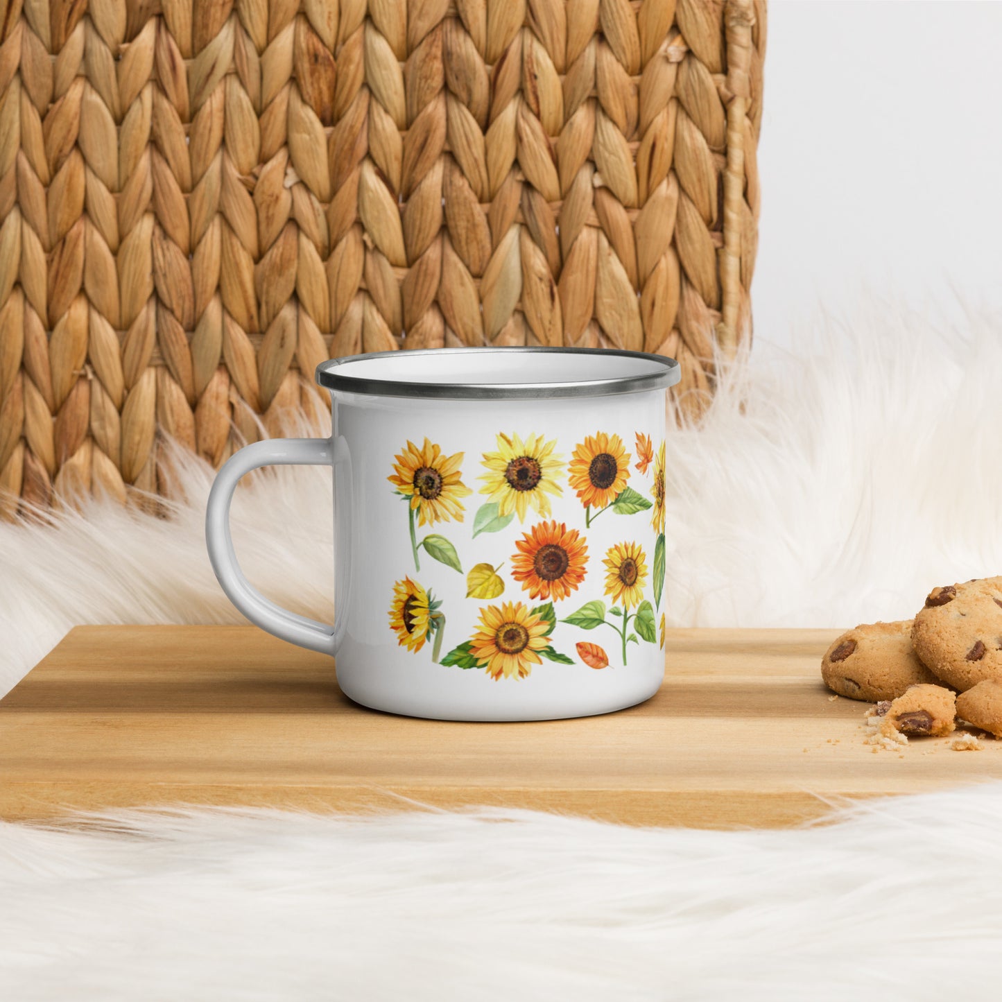 Sunflower Enamel Mug