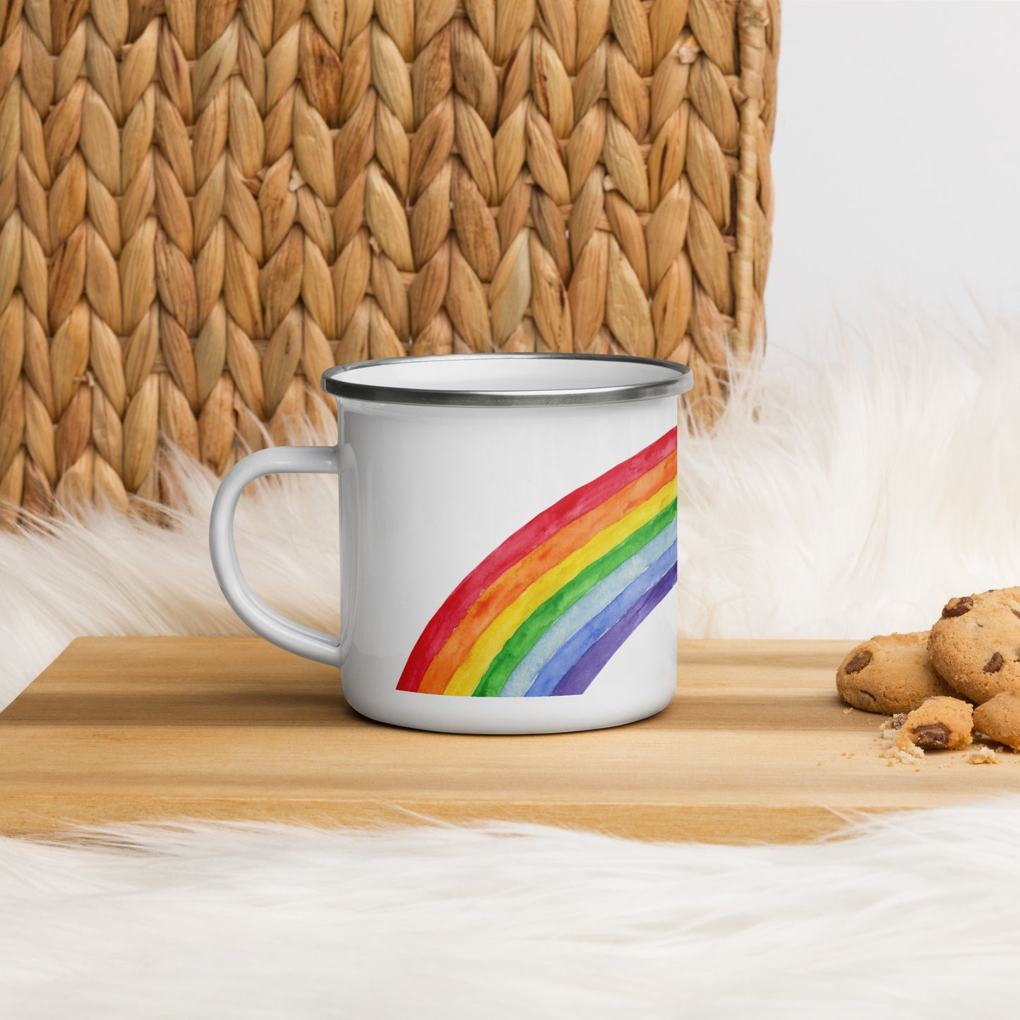 Rainbow Enamel Mug