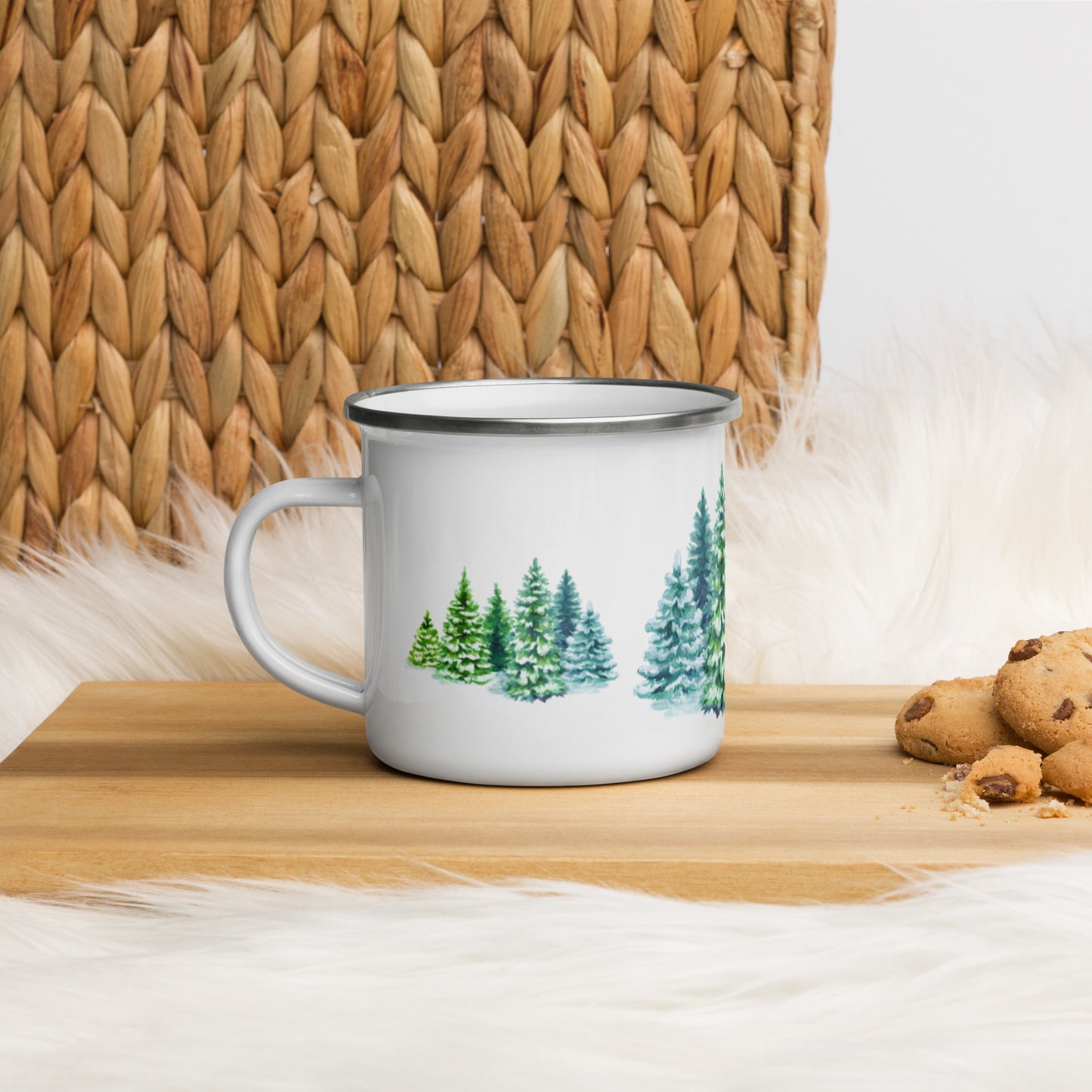 Winter Trees Enamel Mug