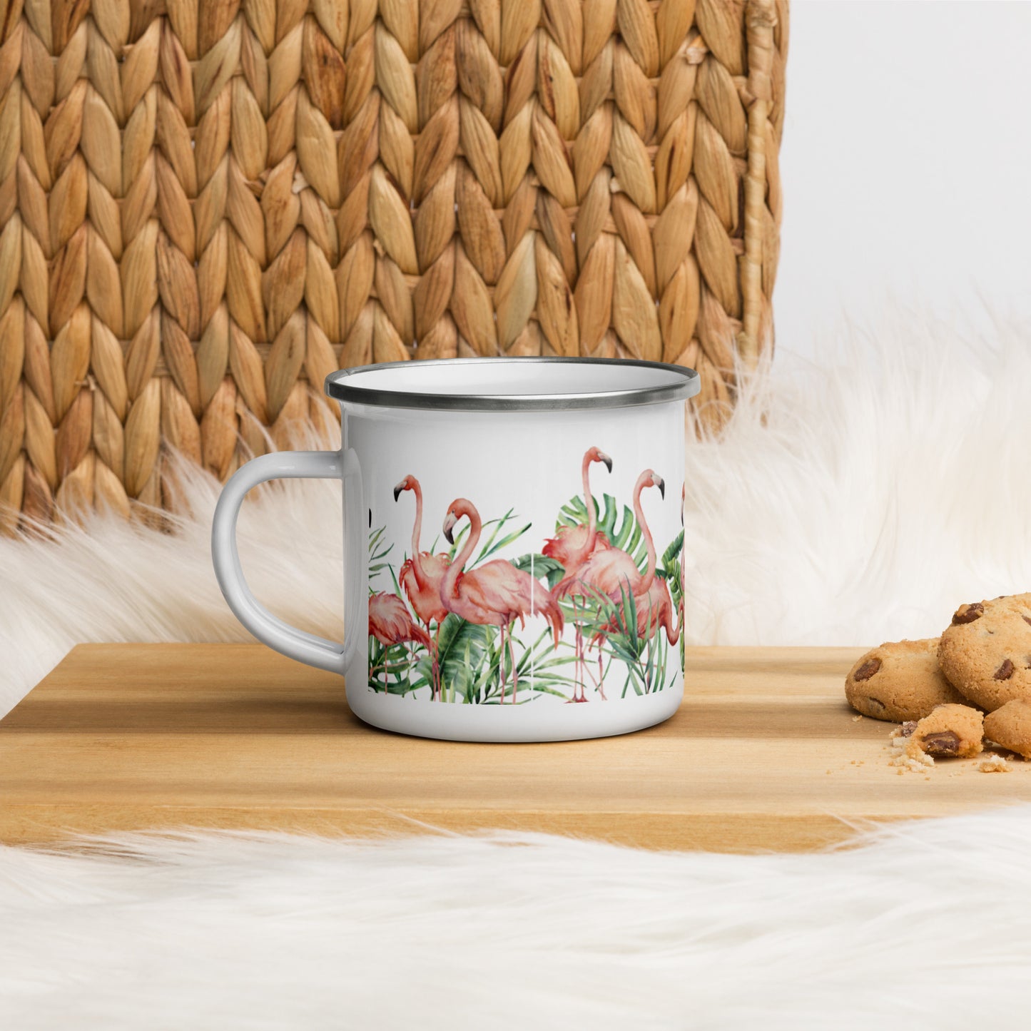 Flamingo Enamel Mug