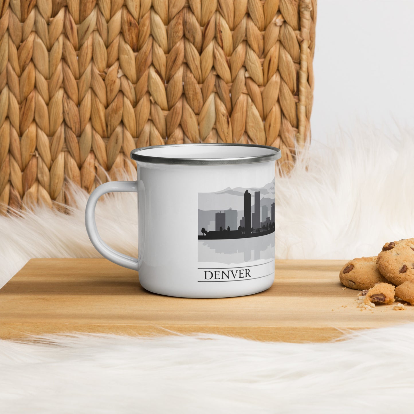 Denver City Skyline Enamel Mug