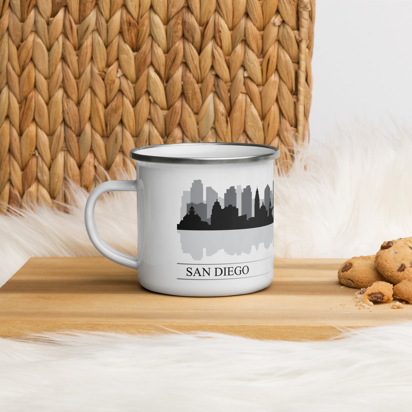 San Diego City Skyline Enamel Mug