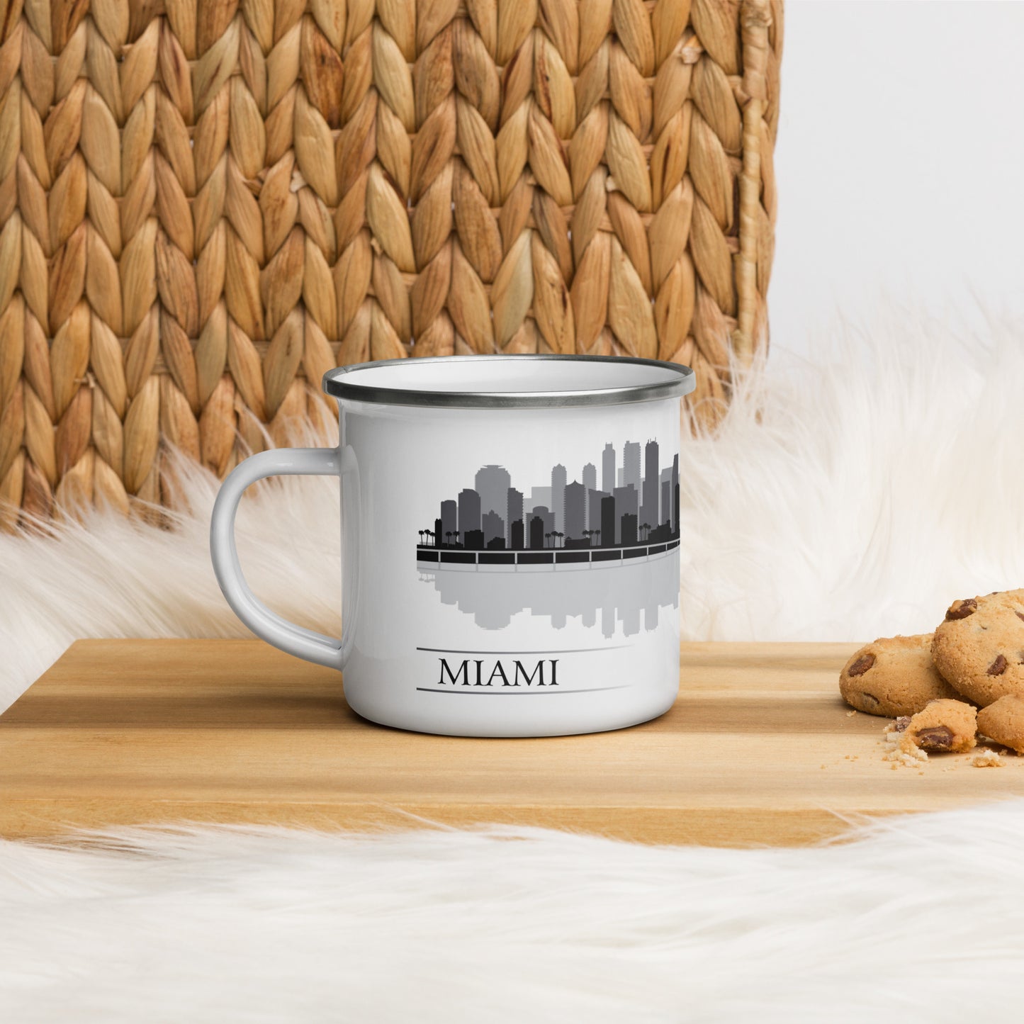 Miami City Skyline Enamel Mug