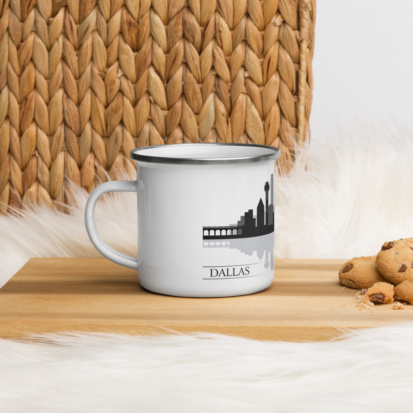 Dallas City Skyline Enamel Mug