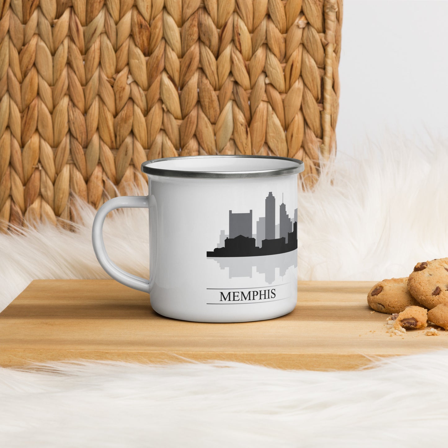 Memphis Tennessee City Skyline Enamel Mug