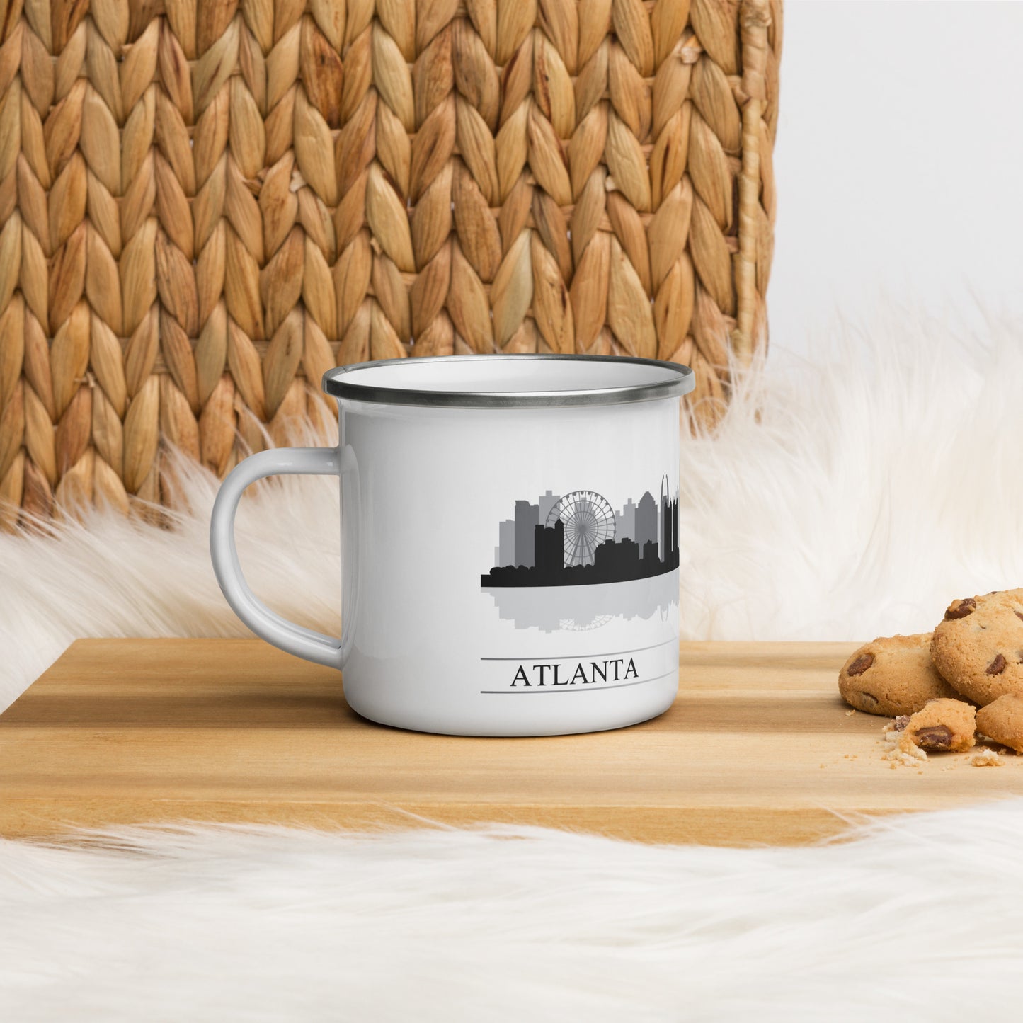 Atlanta Georgia City Skyline Enamel Mug