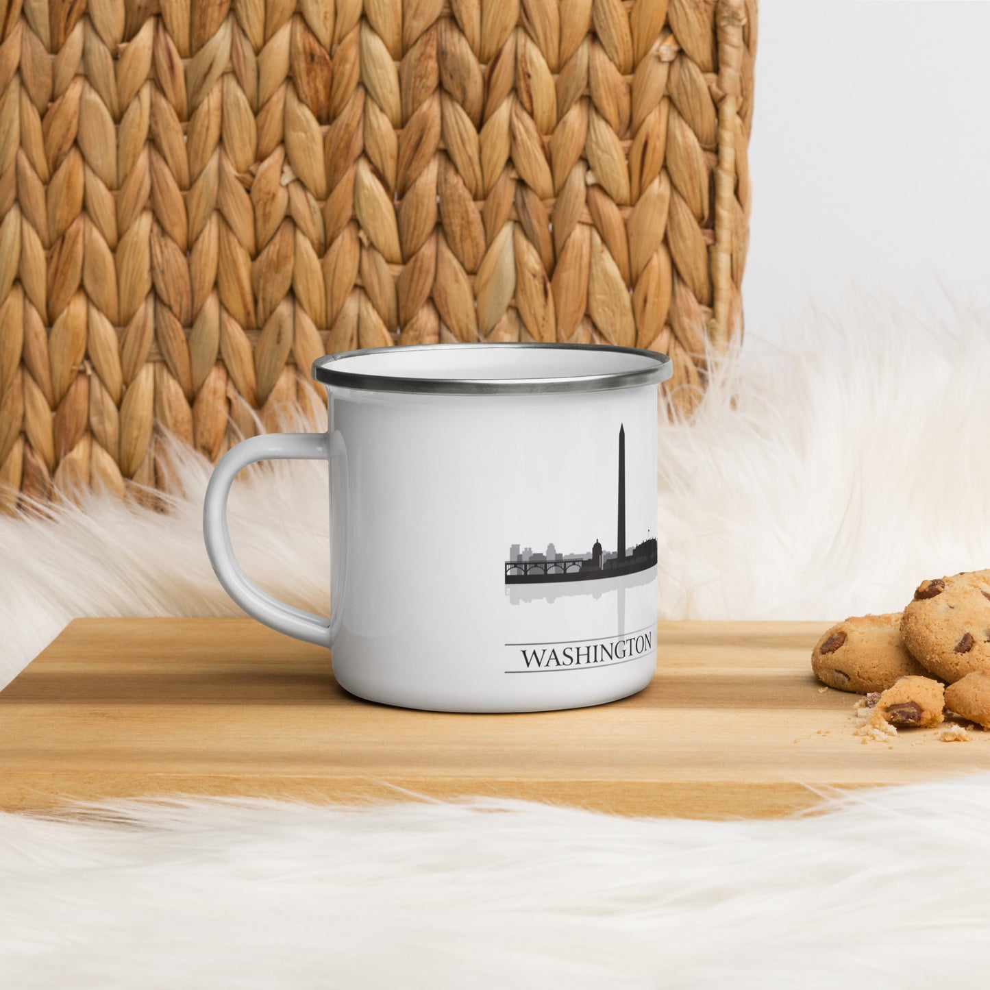 Washington DC City Skyline Enamel Mug