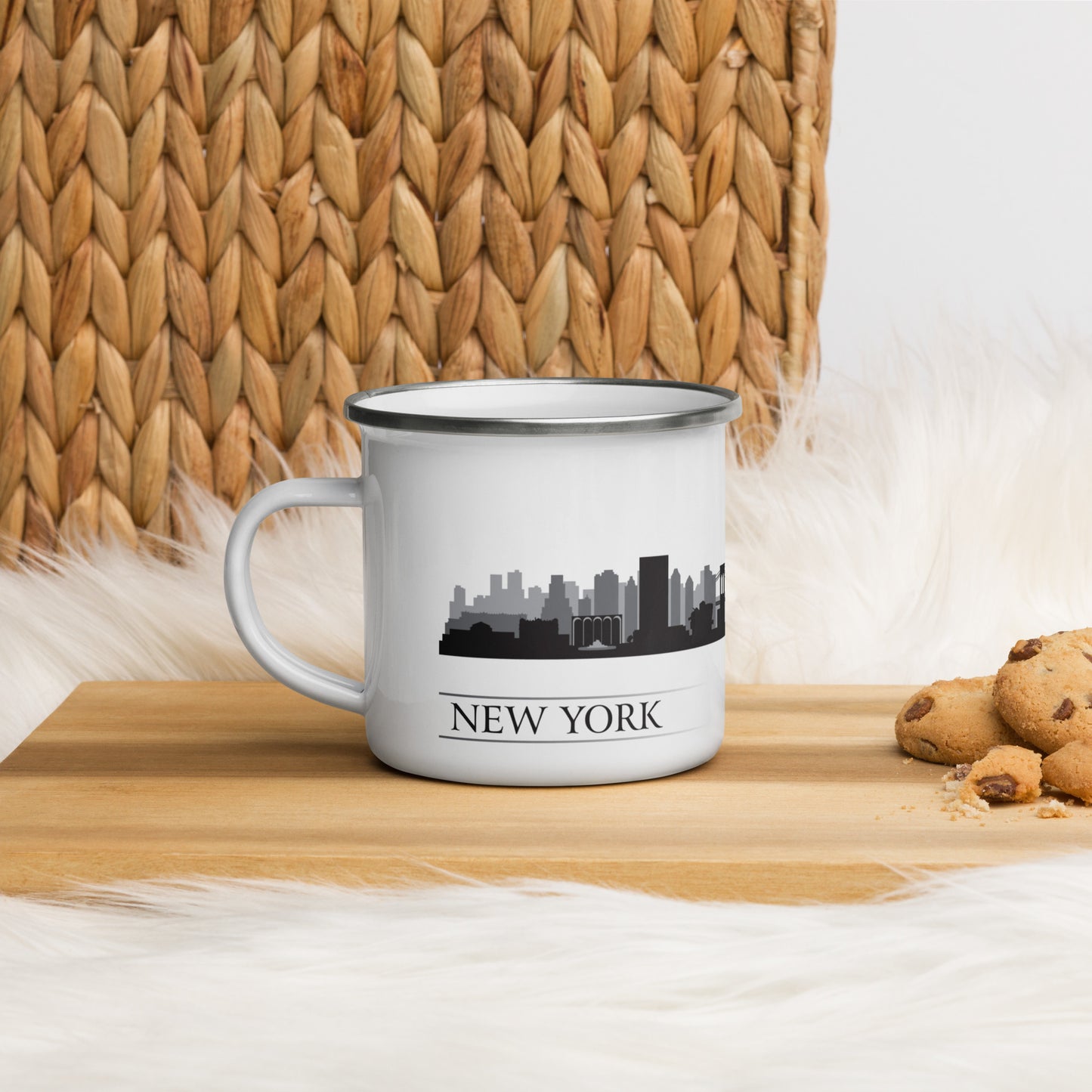 New York City New York City Skyline Enamel Mug