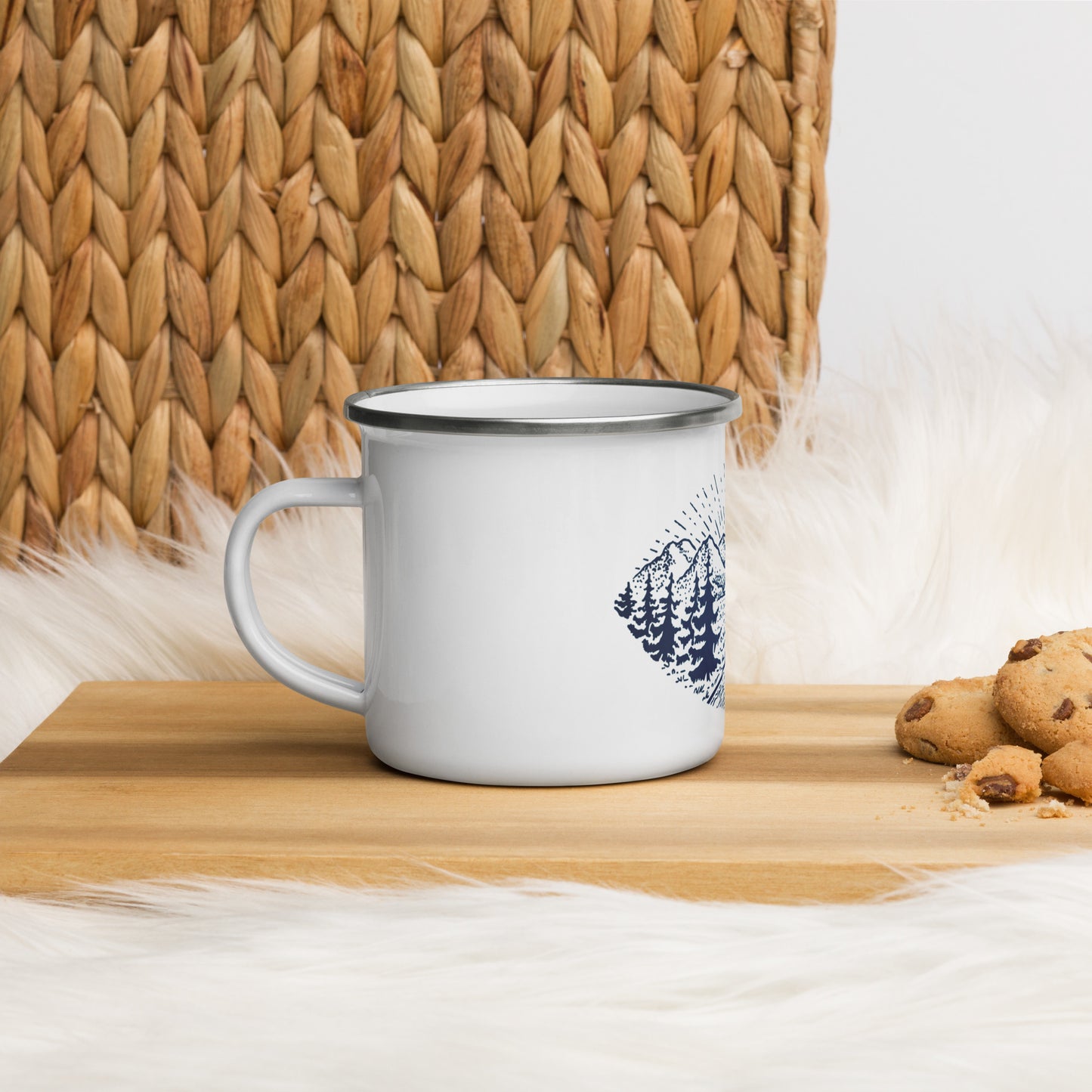 Mountain Scene Enamel Mug