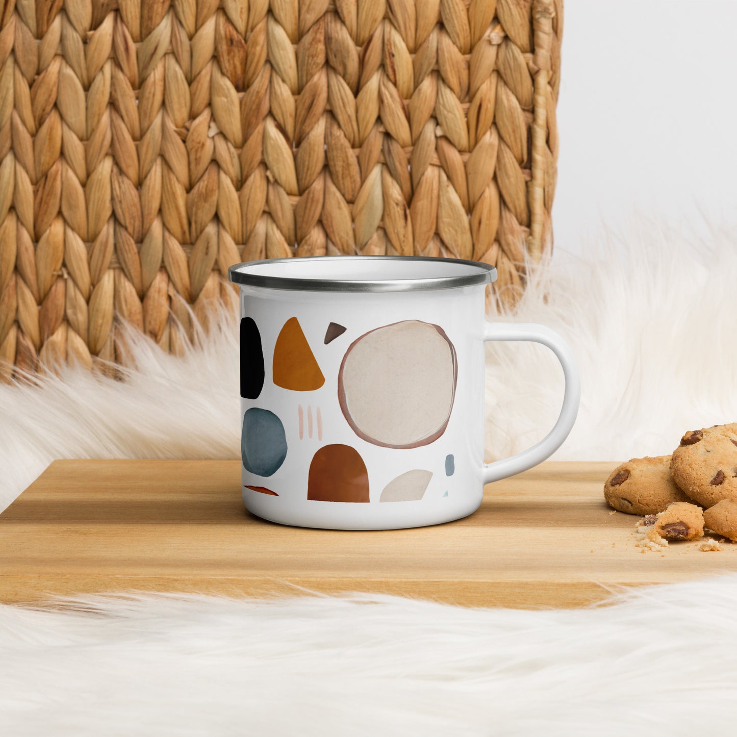 Abstract Circles Enamel Mug