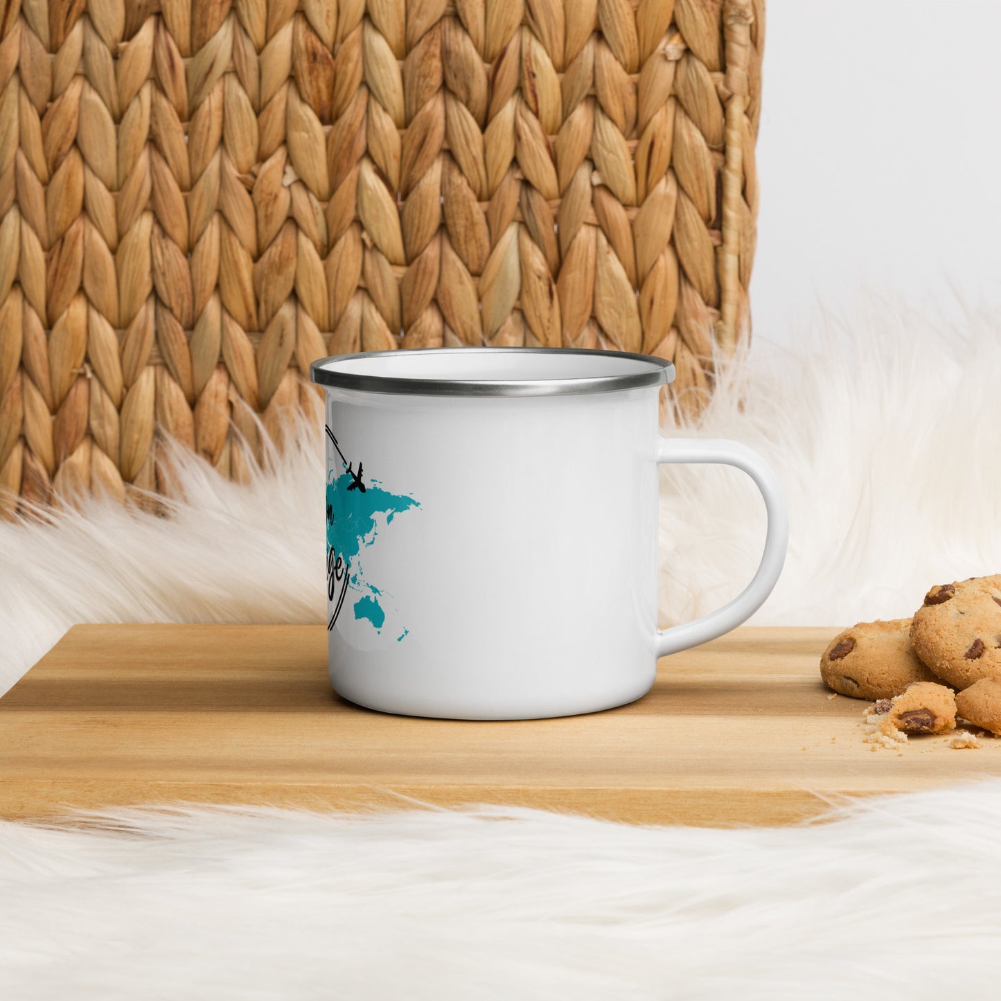 Bon Voyage Enamel Mug