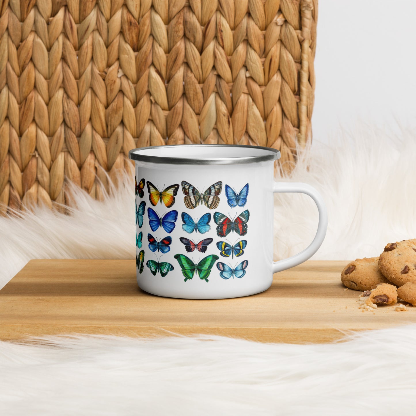 Butterfly Enamel Mug