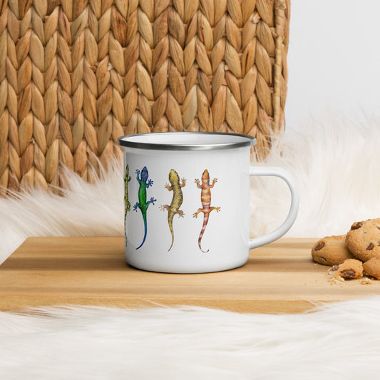 Gecko Lizard Enamel Mug