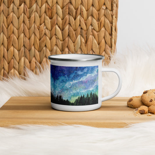 Watercolor Galaxy Enamel Mug