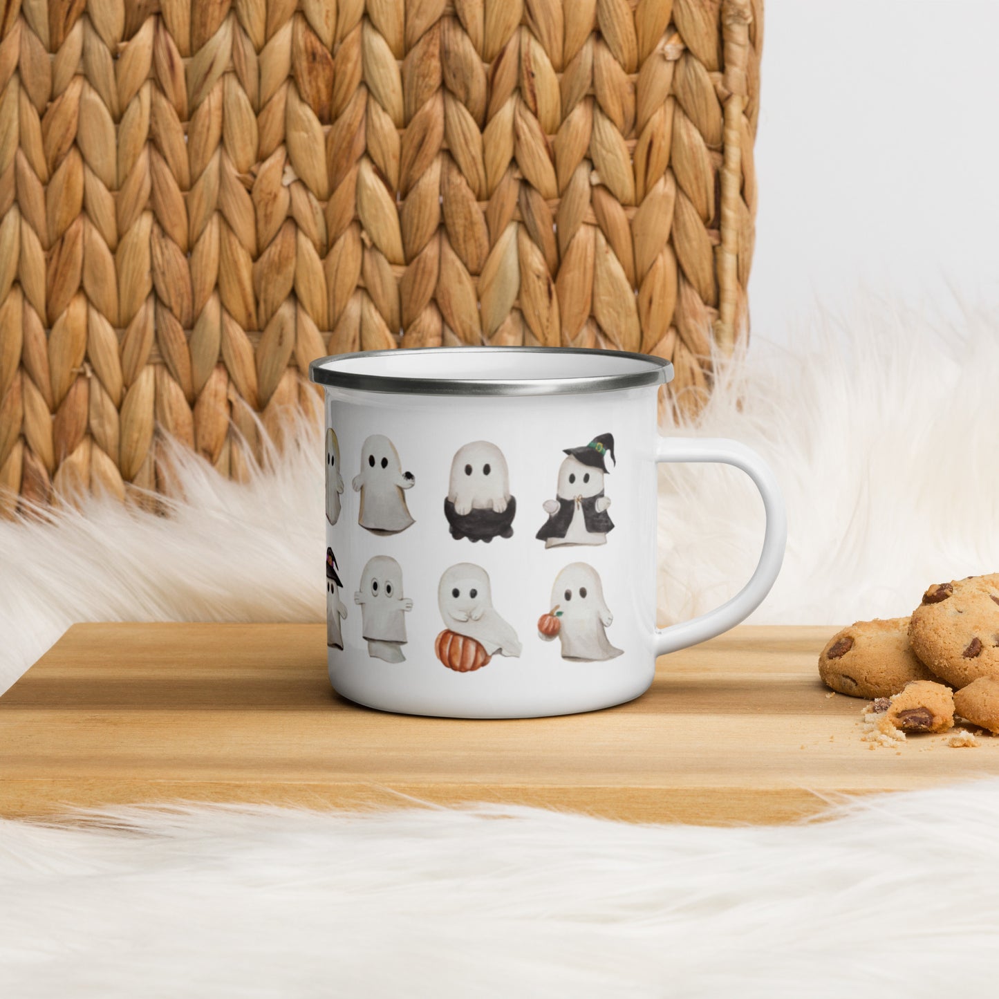 Cute Ghosts Enamel Mug