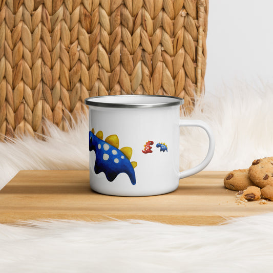 Cute Dinosaur Enamel Mug