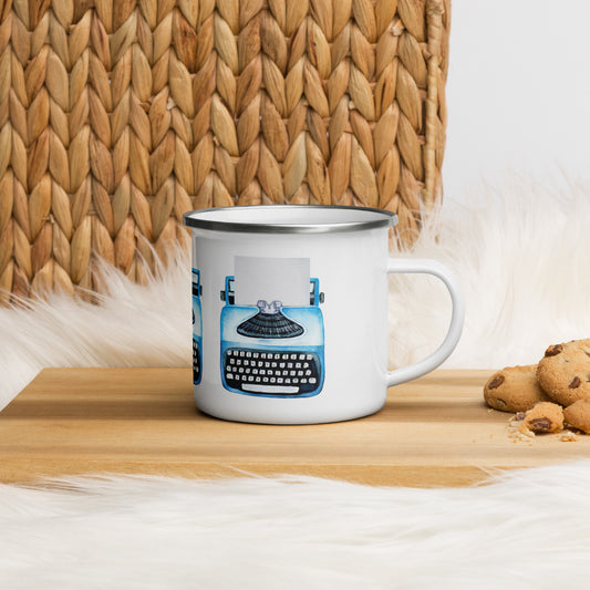 Typewriter Enamel Mug