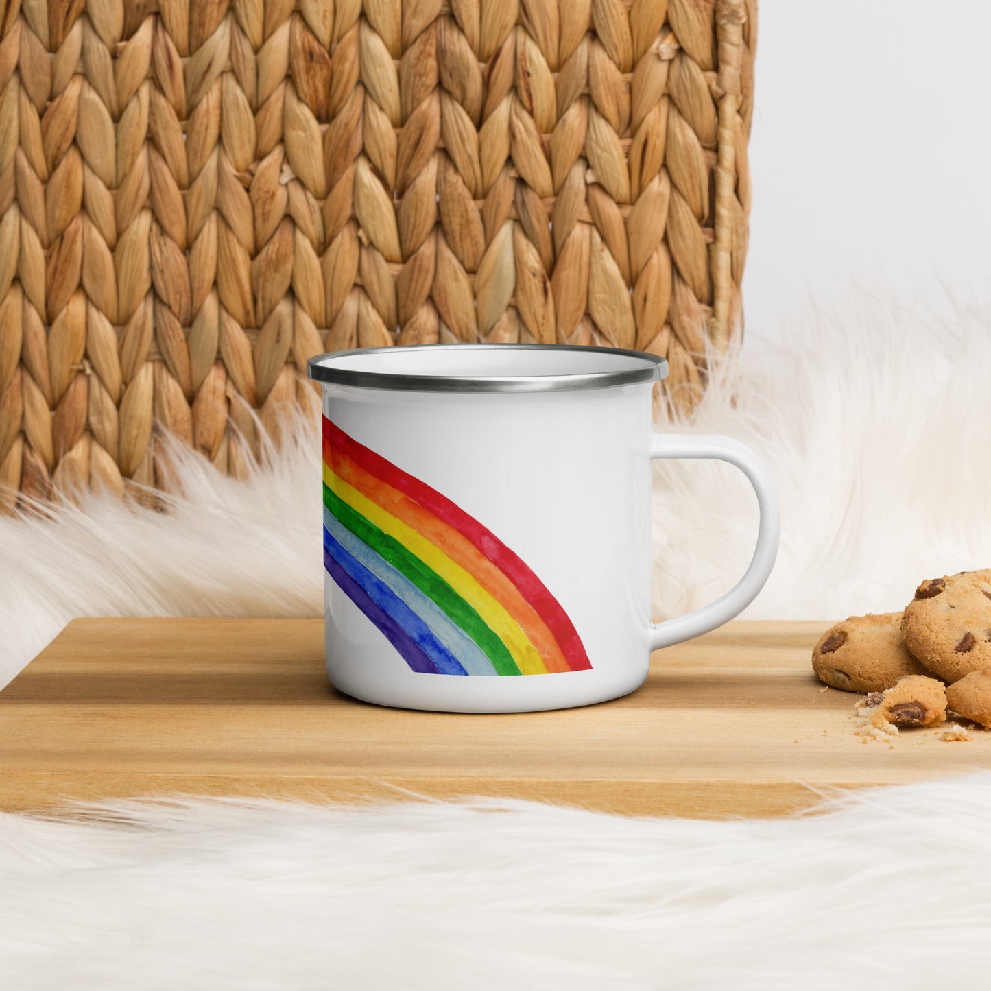 Rainbow Enamel Mug