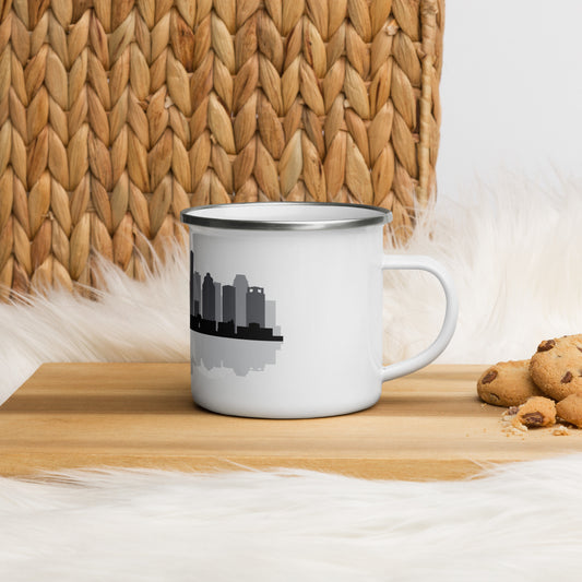 Houston Texas City Skyline Enamel Mug