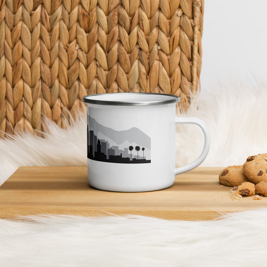 Los Angeles California City Skyline Enamel Mug