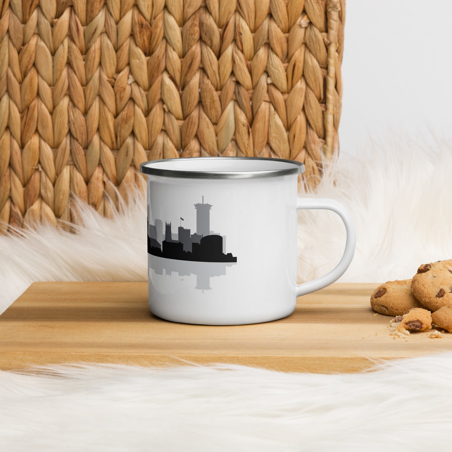 New Orleans Louisiana City Skyline Enamel Mug