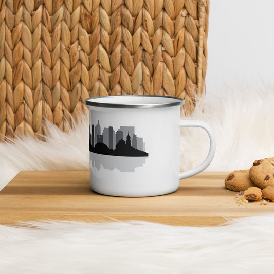 Minneapolis Minnesota City Skyline Enamel Mug