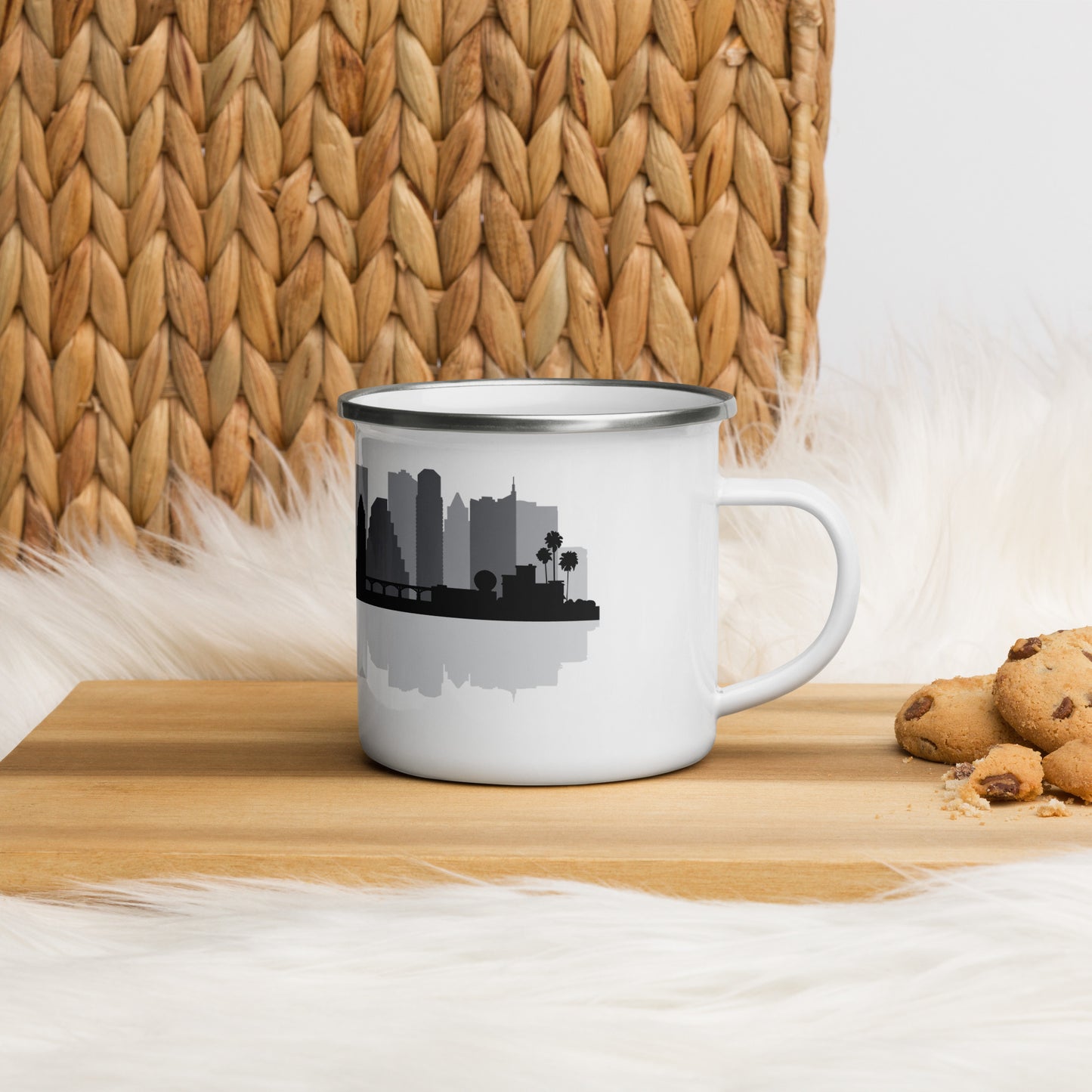 Austin Texas City Skyline Enamel Mug